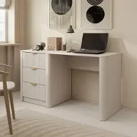Meubella - Lima - Bureau - Beige - 140x55x76 cm