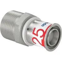 Uponor puntstuk Ø25x1" buitendraad - messing - 1070508