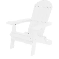 Axi Claire Adirondackstoel van Kunststof in wit | Kunststof Tuinstoel / loungestoel voor 1 persoon met armleuningen & hoge rugleuning | 84,5 x 77 x 95,5 cm