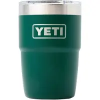 Yeti Rambler Stackable Cup 8oz Mag Slider Lid, Black Forest Green, stapelbare thermosbeker met deksel, 237 ml