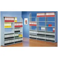 Kerkmann Open kast Dante, stellingsectie, H 2250 x B 800 mm, zonder achterwand, lichtgrijs