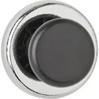 MAUL Magneet rond 1 stuk 5 kg staal Ferriet met haken Ø 3.6 x 2.4 cm zilver zwart