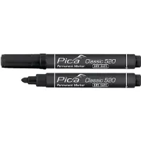 PICA Permanent marker Classic zwart lijndikte 1-4mm ronde punt , 10 stuks
