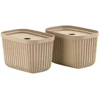 Zone Denmark Pulp opbergdoos 15x23 cm 2-pack Natural Brown
