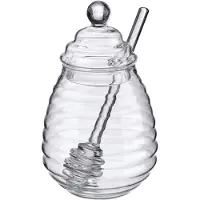 Westmark honingpot, Hoogwaardig borosilicaatglas, Met deksel en honinglepel, Inhoud: ca. 400 ml, Glas, Melli, Transparant, 65142260