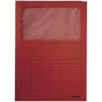 Leitz A4 Venstermap Duurzame Manilla Karton - Rood - 1 Stuk