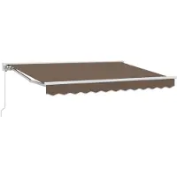 vidaXL Uitschuifbare luifel Taupe 3,5 x 2 m Polyester en Aluminium