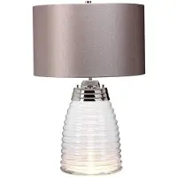 Quintiesse Tafellamp Milne, alu / grijs / zink, Woon-/ Eetkamer, Glas, Modern, Tafellamp