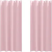 vidaXL Blackout Gordijnen met Ringen 2 st Babyroze 260 x 140 cm