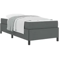 vidaXL Boxspring bed Donkergrijs 80 x 200 cm Stof