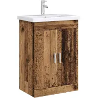 vidaXL Badmeubel, gerecycled hout, 78,5 x 37,5 x 81 cm, houtvezel