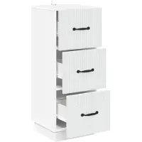 vidaXL Ladekast Wit 33 x 34,5 x 87 cm Bewerkt hout