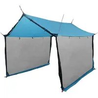 vidaXL Campingzeil met netwanden 340 x 260 x 220 cm Blauw