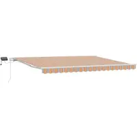 vidaXL Uitschuifbare luifel Meerkleurig 450 × 300 cm Stof en Aluminium