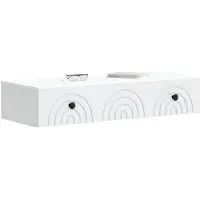 vidaXL Wandgemonteerde Zijtafel Wit 87,5 x 34,5 x 17 cm Bewerkt hout