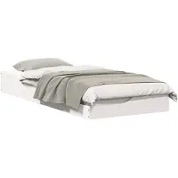 vidaXL Bedframe, wit, 80 x 210 cm, massief grenenhout