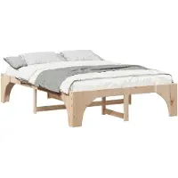vidaXL Bedframe Bruin 150 x 200 cm Massief grenenhout
