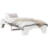 vidaXL Bedframe Wit 80 x 200 cm Massief grenenhout