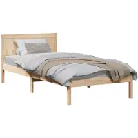 vidaXL Bedframe Bruin 80 x 200 cm Massief grenenhout