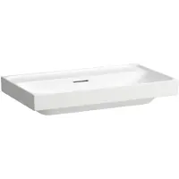 Laufen Meda wastafel, onderbouw, 800x460mm, zonder kraangat, met overloop, H8101177571091