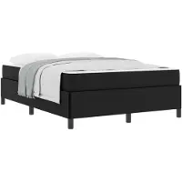 vidaXL Bedframe met matras Zwart 140 x 190 cm Stof