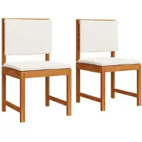 vidaXL 2 st Tuinstoel Massief acaciahout Bruin