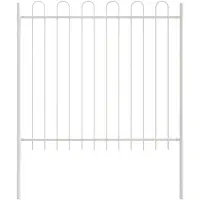 vidaXL Tuinhek WOERDEN 4 st 6,8 x 1,2 m Poedergecoat staal Grijs