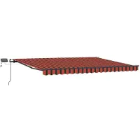 vidaXL Uitschuifbare luifel Oranje en bruin 400 × 300 cm
