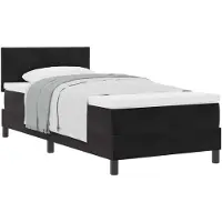 vidaXL Boxspring bed met hoofdeinde Zwart 100 x 200 cm Fluweel