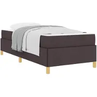 vidaXL Bedframe met matras Donkerbruin 80 x 200 cm Stof