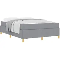 vidaXL Bedframe Lichtgrijs 140 x 190 cm Stof