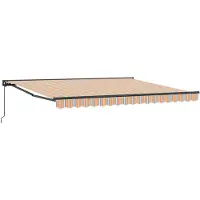 vidaXL Zonnescherm Frame Blauw en Oranje 400 × 300 cm