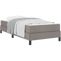 vidaXL Boxspring bed met matras Taupe 100 x 200 cm Stof