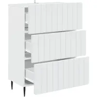vidaXL Ladekast Wit 66 x 34,5 x 92 cm Bewerkt hout