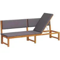 vidaXL Ligstoel Olie Natuurlijk 200 x 57 x 75cm Massief acaciahout