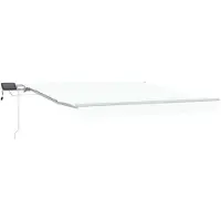 vidaXL Uitschuifbare luifel Wit 300 x 250 cm Stof en Aluminium