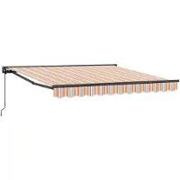 vidaXL Zonnescherm Frame Blauw en Oranje 300 x 250 cm