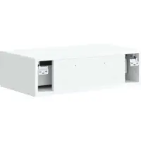 vidaXL Wandgemonteerde Zijtafel Wit 59 x 34,5 x 17 cm Bewerkt hout