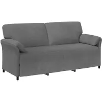 vidaXL 3-Zits Sofa Donkergrijs 198 x 83 x 95 cm Fluweel