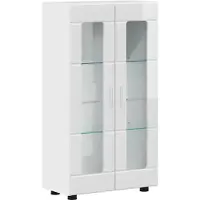 vidaXL Dressoir FLORIN 55,5 x 29 x 100 cm Hoogglans wit Bewerkt hout
