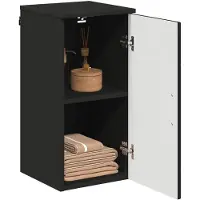 vidaXL Badkamerkast Zwart 30 x 31,5 x 61 cm Bewerkt hout, Metaal