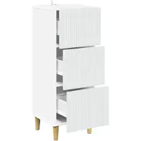 vidaXL Ladekast Wit 33 x 34,5 x 90 cm Bewerkt hout
