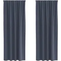 vidaXL Blackout Gordijnen met Ringen 2 st Antraciet 245 x 140 cm