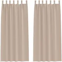 vidaXL Blackout Gordijnen met Ringen 2 st Taupe 225 x 140 cm Polyester