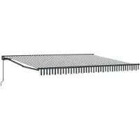 vidaXL Zonnescherm Frame Antraciet en Wit 400 × 300 cm