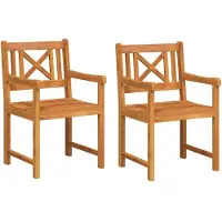 vidaXL Tuinstoelen 2 st Naturel Massief Acacia Hout