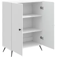 vidaXL Dressoir Hoogglans Wit 66 x 34,5 x 90 cm Bewerkt hout