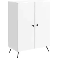 vidaXL Dressoir Hoogglans Wit 66 x 34,5 x 90 cm Bewerkt hout