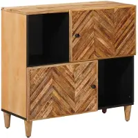 vidaXL Opbergkasten Bruin 80 x 33,5 x 75 cm Massief Mango Hout