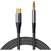 JOYROOM - USB-C naar Mini Jack 3.5mm - 1.2 meter - Audio kabel - Geschikt voor apparaten met USB-C poort en 3.5mm aansluiting - Zwart